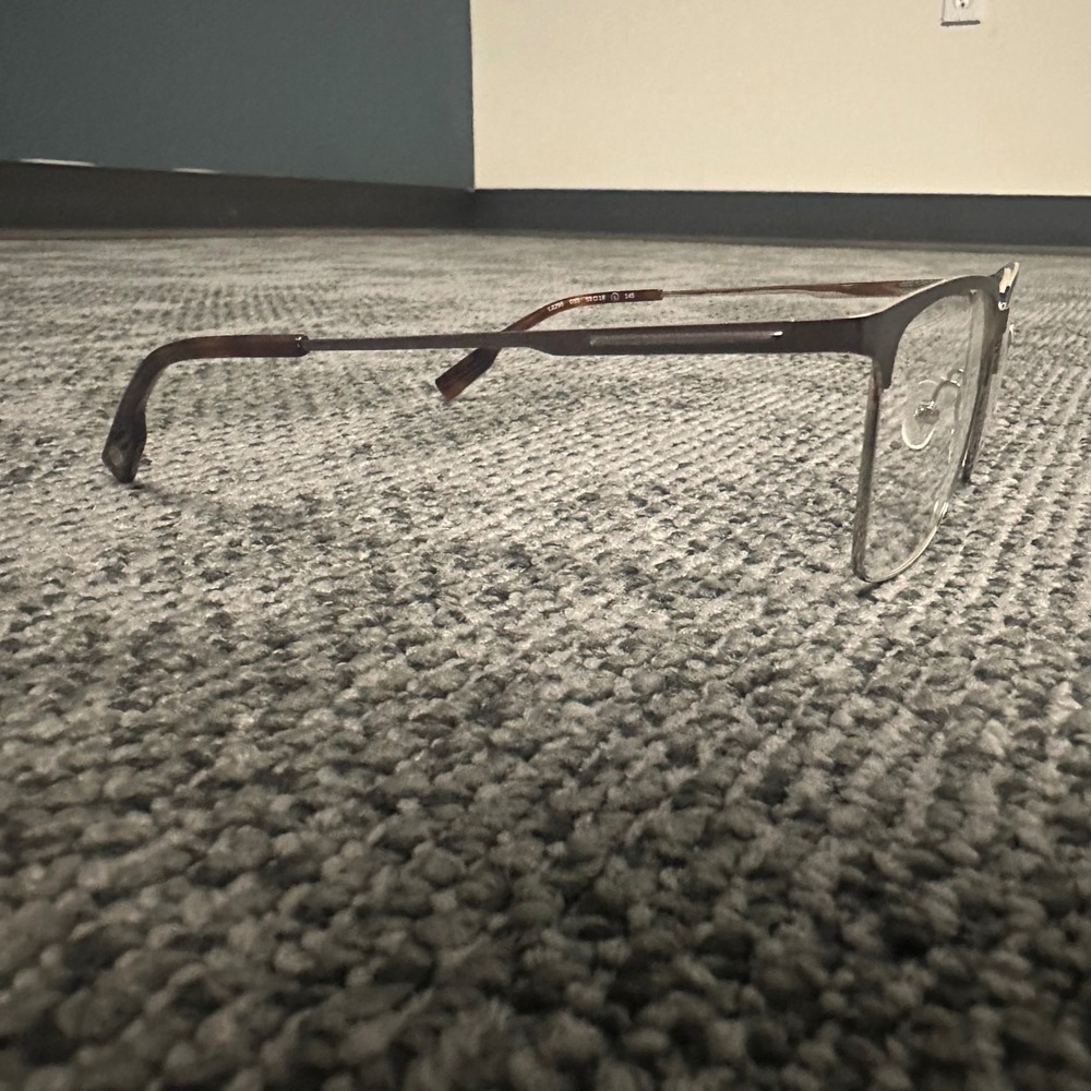 Lacoste L2295 033 Rectangular Eyeglasses Frames Ruthenium Tortoise 53-18-145 - Picture 4 of 8